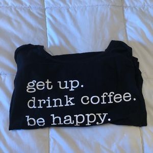 Black “Coffee” Sweater